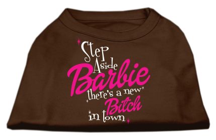 New Bitch in Town Screen Print Dog Shirt (Option: Brown XL)
