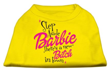 New Bitch in Town Screen Print Dog Shirt (Option: Yellow XL)