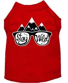 Stay Wild Screen Print Dog Shirt (Option: Red XL)