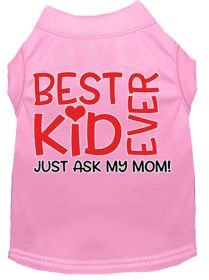 Ask My Parents Screen Print Dog Shirt (Option: Light Pink XL)