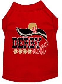Derby Doll Screen Print Dog Shirt (Option: Red XL)