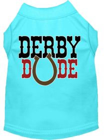 Derby Dude Screen Print Dog Shirt (Option: Aqua XS)