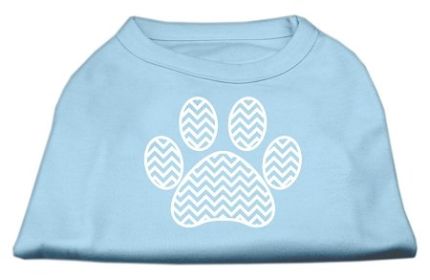 Chevron Paw Screen Print Shirt (Option: Baby Blue Sm)