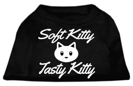 Softy Kitty, Tasty Kitty Screen Print Dog Shirt (Option: Black Med)