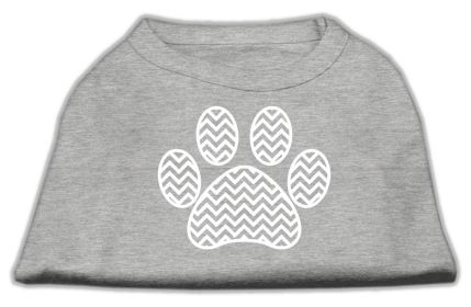 Chevron Paw Screen Print Shirt (Option: Grey Lg)