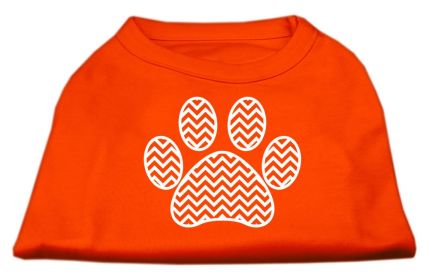 Chevron Paw Screen Print Shirt (Option: Orange Lg)