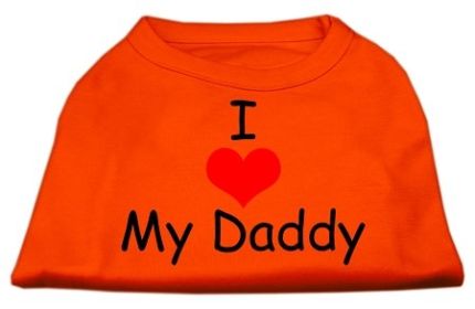 I Love My Daddy Screen Print Shirts (Option: Orange Med)
