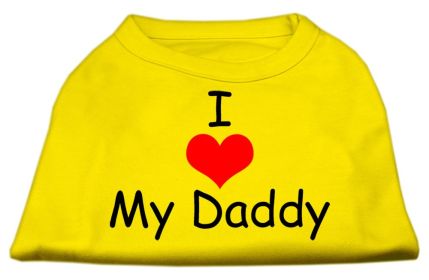 I Love My Daddy Screen Print Shirts (Option: Yellow Lg)