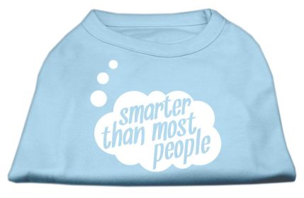 Smarter then Most People Screen Printed Dog Shirt (Option: Baby Blue Lg)