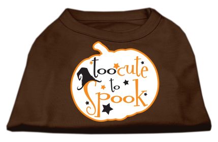 Too Cute to Spook Screen Print Dog Shirt (Option: Brown XS)