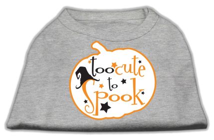 Too Cute to Spook Screen Print Dog Shirt (Option: Grey XS)