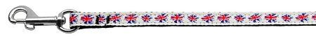 Graffiti Union Jack(UK Flag) Nylon Ribbon Leash (Option: 3/8 wide 6ft Long)